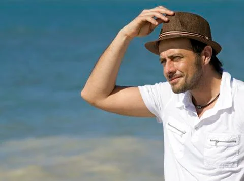 Man in vacation Stock Photos
