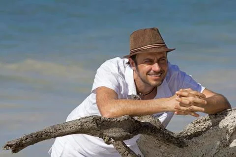 Man in vacation Stock Photos