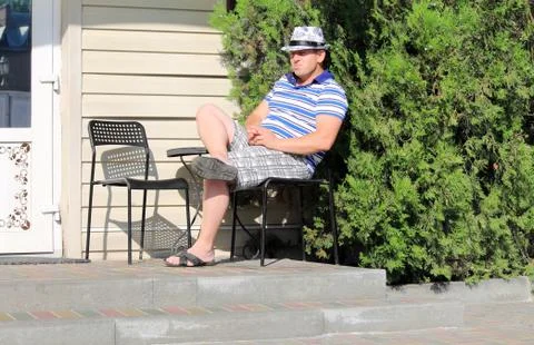 Man on vacation Stock Photos