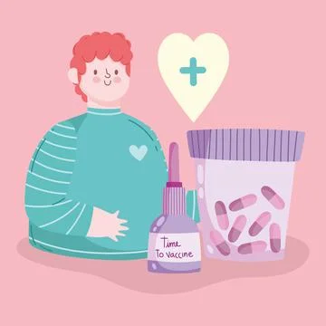 Man vaccine time Stock Illustration