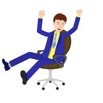 Man is very happy Stock Illustration
