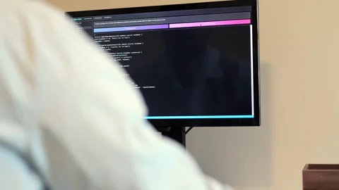 Man Vibe Coding Crypto Coin with AI LLM Tools Stock Footage 322691992