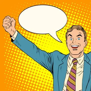 Man victory joy Stock Illustration