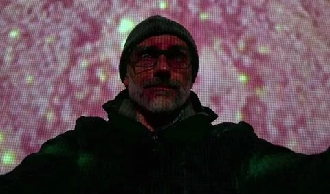 Man video projection Stock Photos