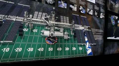 Man viewing space station 動画素材 7859674