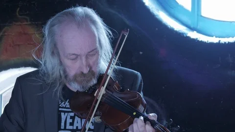 Man on violin Stock Footage 111558470