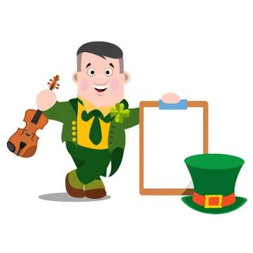 The man with a violin. Patrick s Day イラスト素材