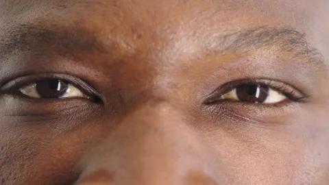 Man, vision and eye closeup with face for optometry test, optical health and Stock Footage 336674128