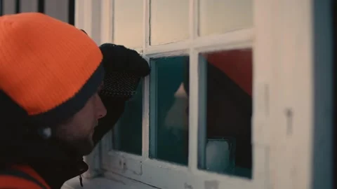 Man Visiting Iceland's Iconic Black Church Stock Footage 308018052