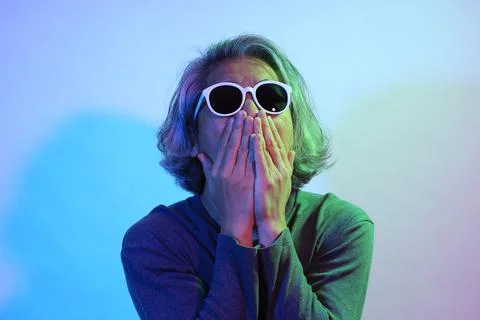 Man with Vivid Colors Stock Photos