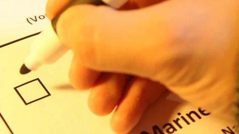 The man voted for Benoit Hamon Stock Footage 74133044