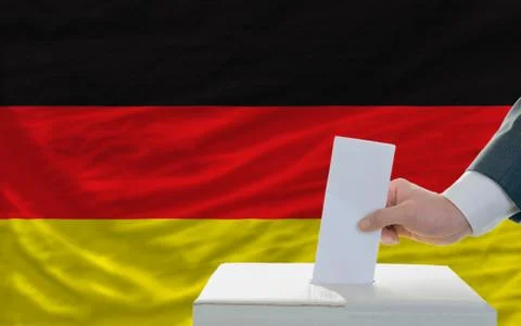 Man voting on elections in germany Stock Photos