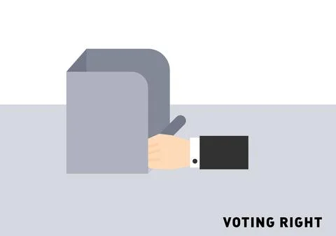 A man voting right on election day vector Stock Illustration