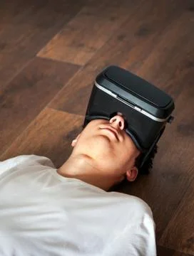 Man in VR Mask Stock Photos