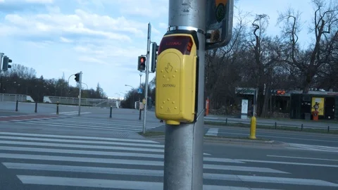 Man wait for green light. Stock Footage 127166258