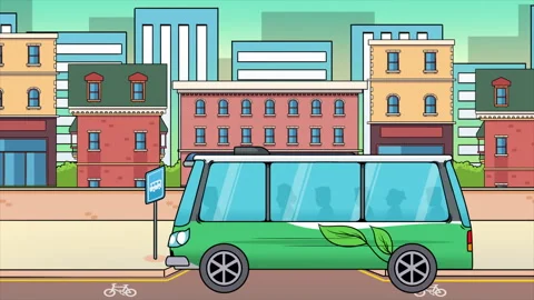 A Man Is Waiting For A Bus In The City Stock Footage 281292863