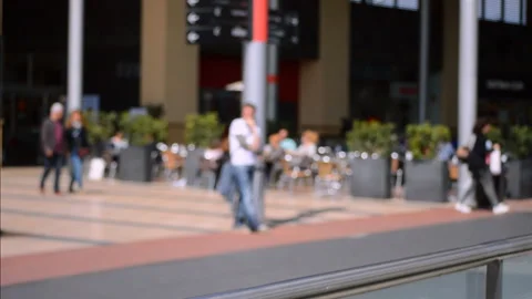 Man Waiting In The Middle of the Shopping Complex 스톡 동영상 98740256