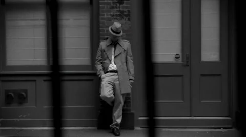 Man Waiting On Sidewalk 動画素材 27236043