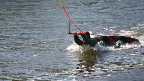  A man on a wakeboard Stock Footage 107537850