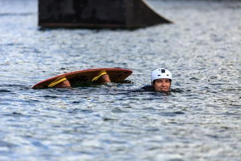 Man Wakeboarding Stock Photos
