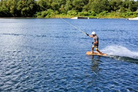 Man Wakeboarding Stock Photos