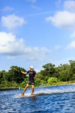Man Wakeboarding Stock Photos