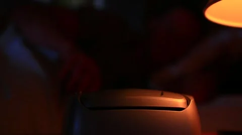 Man Waking Up and Turning on Light 스톡 동영상 42385672