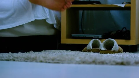 Man waking up Stock Footage 75535731