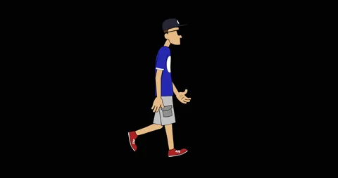 Man walk cycle. Video stock 128584098