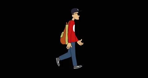 Man walk cycle. Video stock 128584173