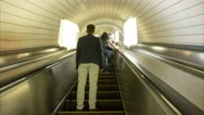 The Man Walk Inside The Underground Station. Time Lapse (Hyperlapse) Stock Footage
