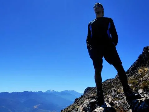 Man walker contemplated the existence Stock Photos