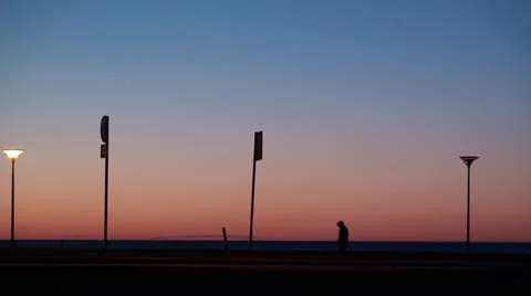 Man walking alone 動画素材 23698620