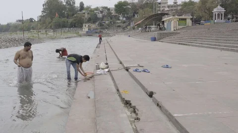 Man walking alone in lock down covid -19 . Stock Footage 129071185