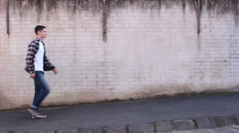 Man walking and changing clothes HD Stock Video Stock Footage 40470963