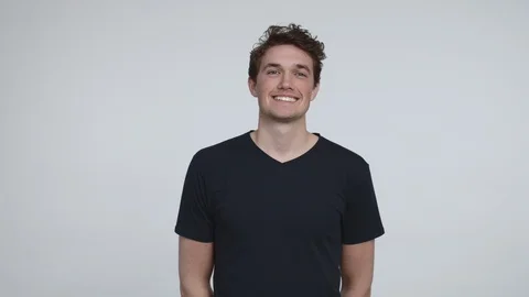 Man Walking In and Out of the Frame While Smiling Stock Footage 116651121