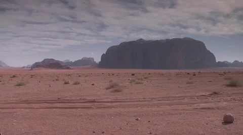 Man Walking Away, in Desert Stock Footage 22019061