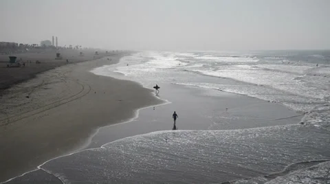 Man walking on the beach Stock Footage 36301627