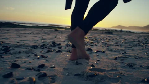 Man walking on the beach Stock Footage 279782440