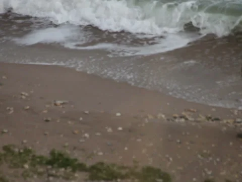 Man walking beach shore Stock-Footage 38914444