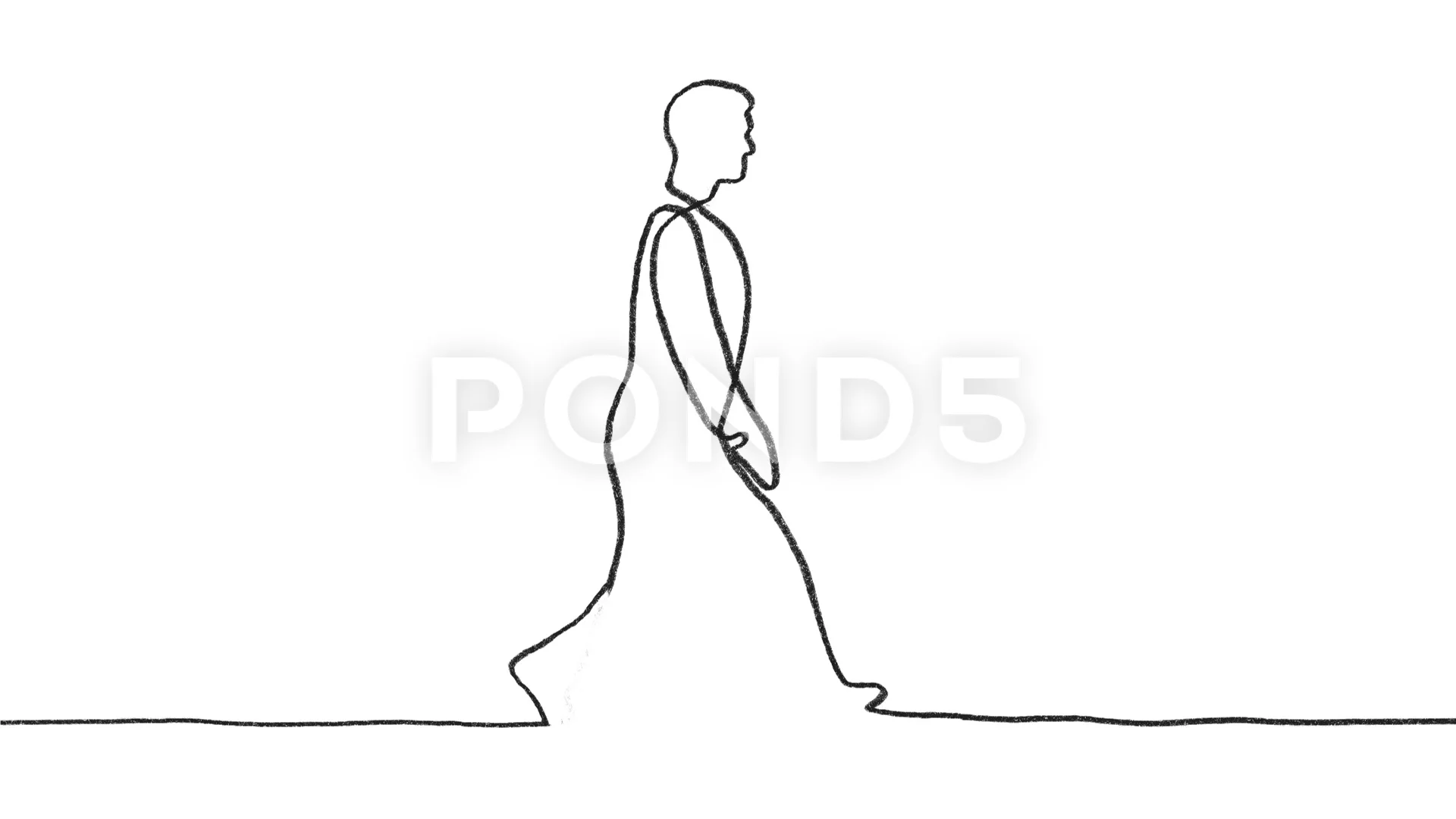Sketch of walking man Hand drawn illustration Stock Vector Image & Art -  Alamy