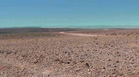 Man walking in the desert at fish river canyon namibia Stock Footage 22308522