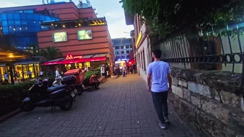 A man walking down a. Stock Footage 283000060