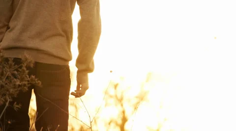 Man Walking Down Hill, Color Corrected 스톡 동영상 33361104