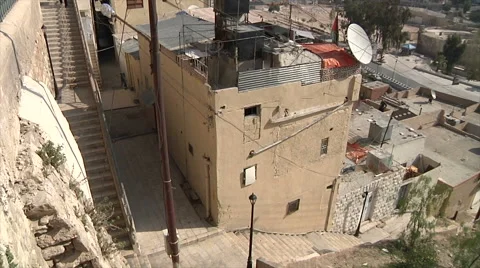 Man walking down the stairs amman Stock Footage 58494796
