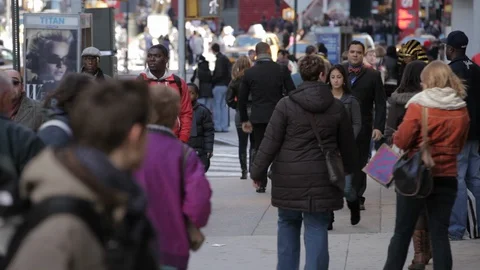 Man walking down the street Stock Footage 128983324