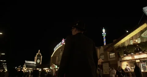 Man walking down the street Stock Footage 221846537