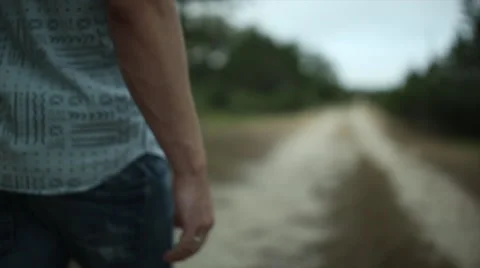Man Walking Down Trail Video stock 52325649