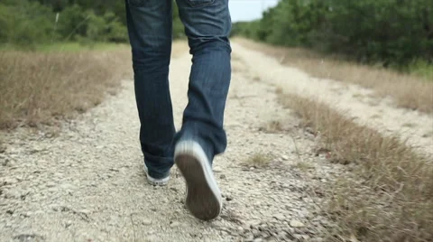 Man Walking Down Trail Video stock 52326506