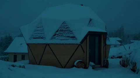 Man Walking Into Geodesic Dome. Stock Footage 146449759